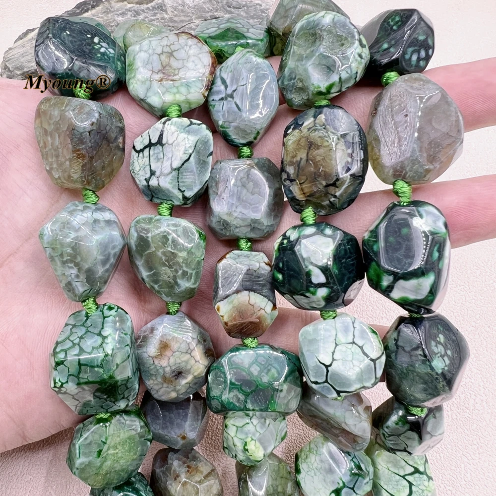 Multicolor Irregular Large Dragon Veins Agates Stone Cutting Nugget Beads For DIY Jewelry Making MY230663