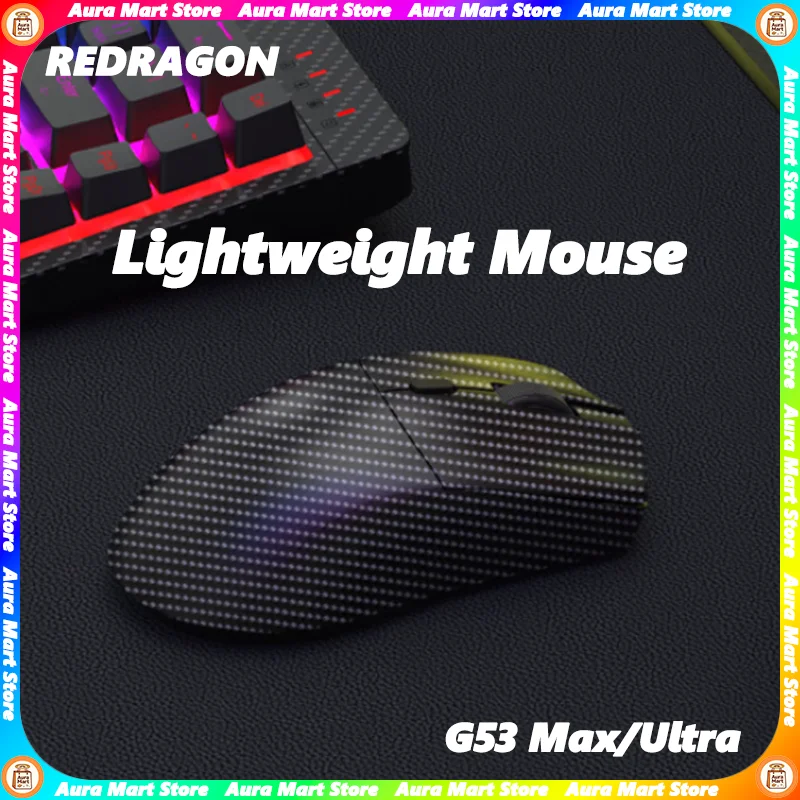 

RedDragon G53 Ultra/Max Bluetooth Wireless Mouse 3953 Sensor 8KHz Polling Rate 45000DPI Ergonomic Gaming Mouses for Windows Mac