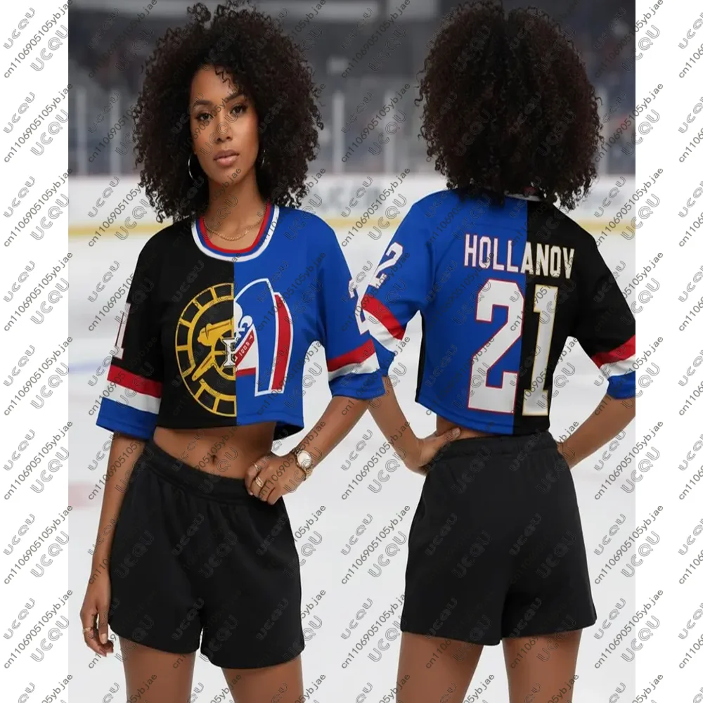 

Heated Rivalry Crop Top Football ROZANOV & HOLLANDER hockey Connor Storrie Scott Hunter Heated Rivalry 21 Tee T Shirt Ilya Shane