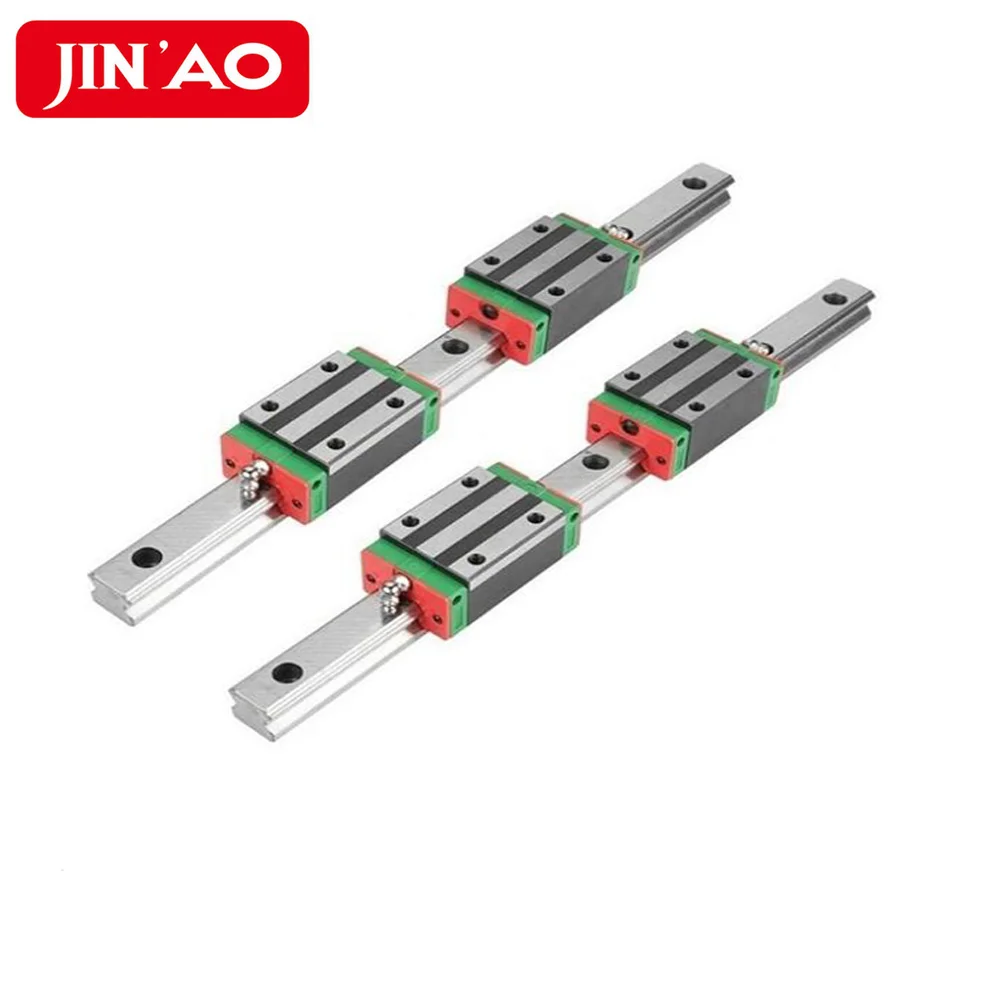 HIWIN HG20 Linear Guide Rail 2pcs 1000mm Hgr20 with 4pcs HGH20CA Linear Guide Block for CNC Custom Length HGH20