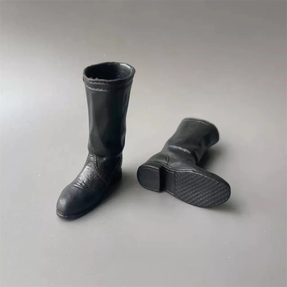 1/6e ZYTOYS WWII Soldaat Pop Vrouwelijke Action Figure Zwart Effen Laars Schoen PVC Materiaal Voor 12 "Pop Figuur verzamelen DIY