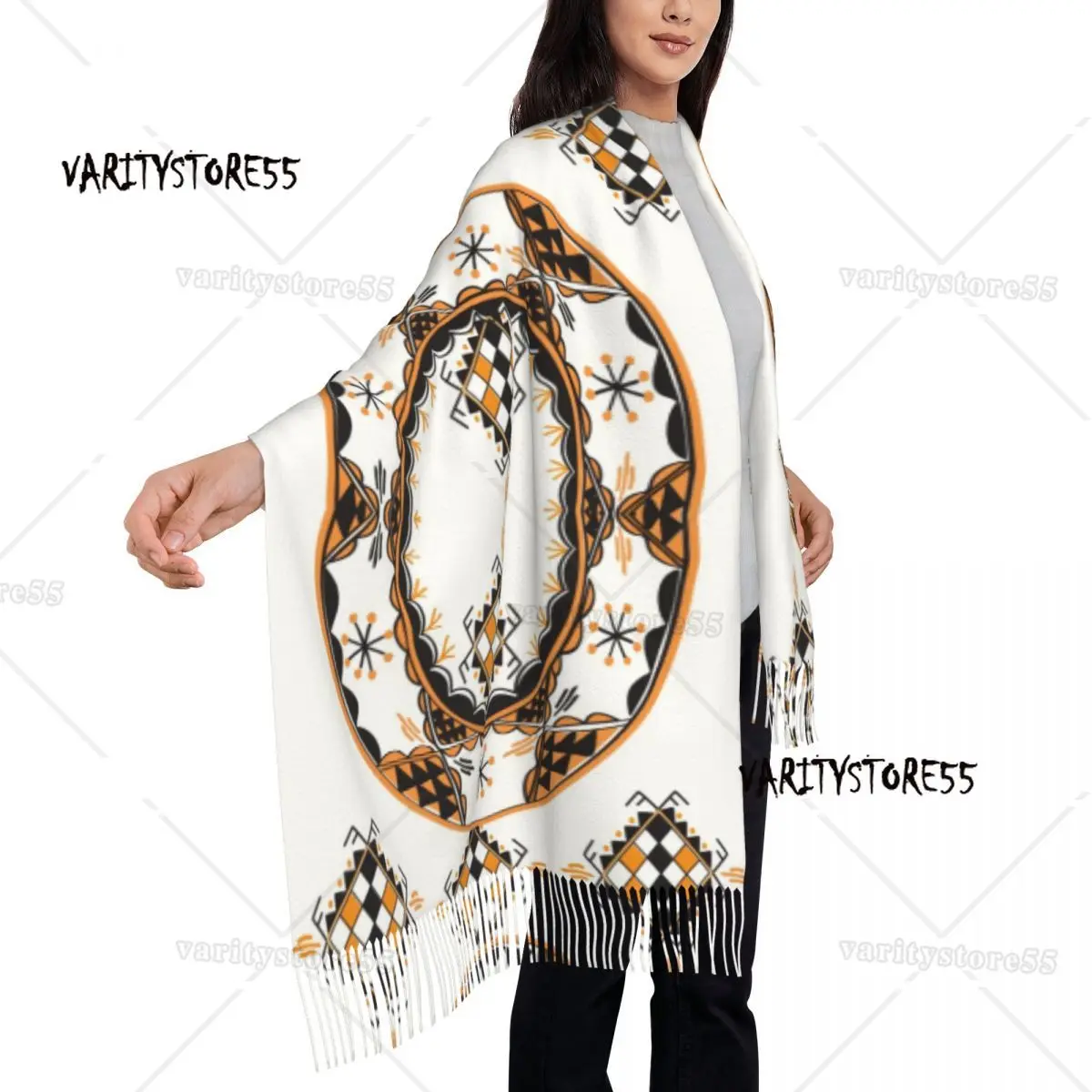 Custom Z Imazighen nappa sciarpa donna inverno caldo scialle Wrap Ladies Kabyle Berber Amazigh Proud sciarpe