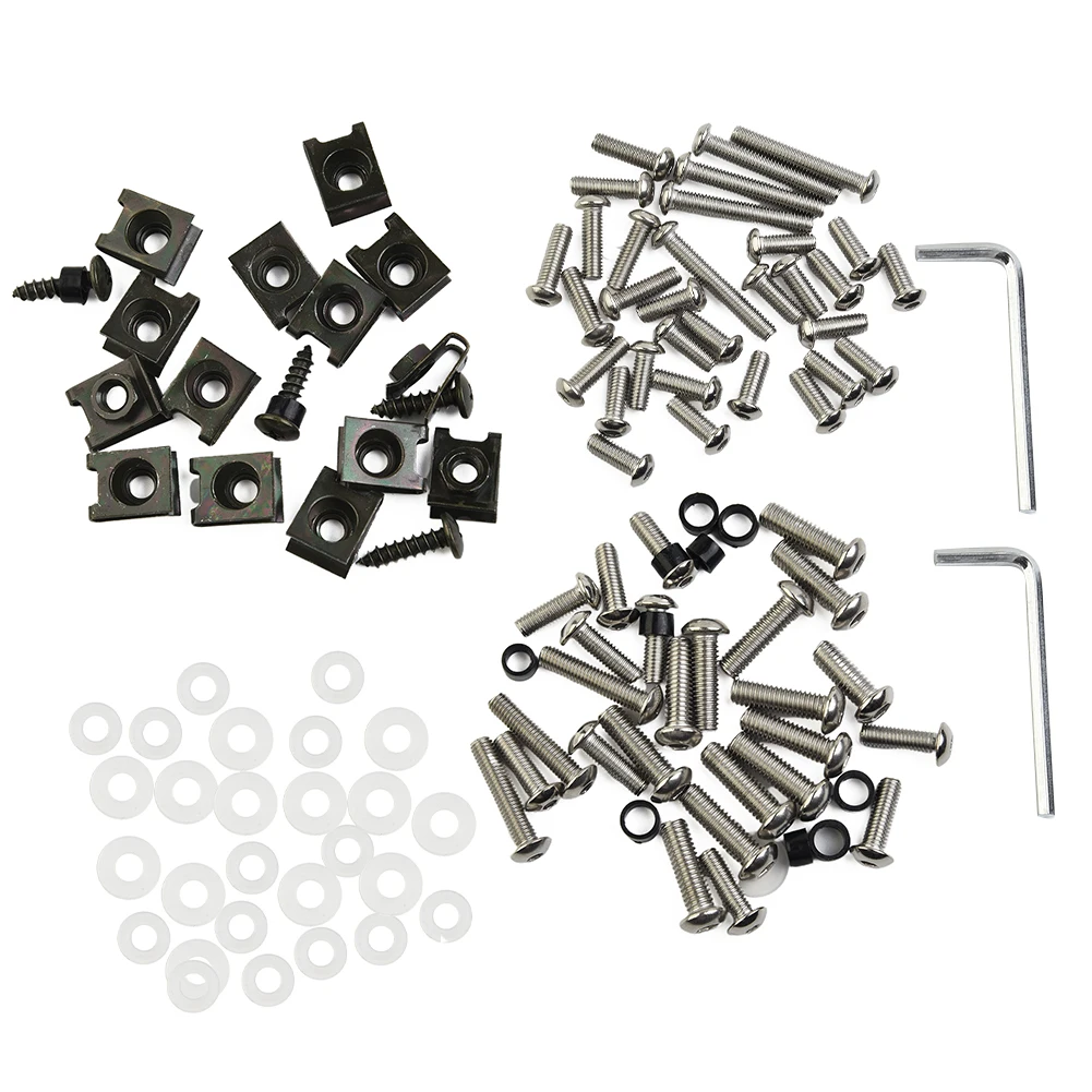 155pcs Motorcycle Screws Motorcycle Alloy Fairing Bolt Screw Nut Kit For Most Of Sportbikes Windscreen Fasteners Washers