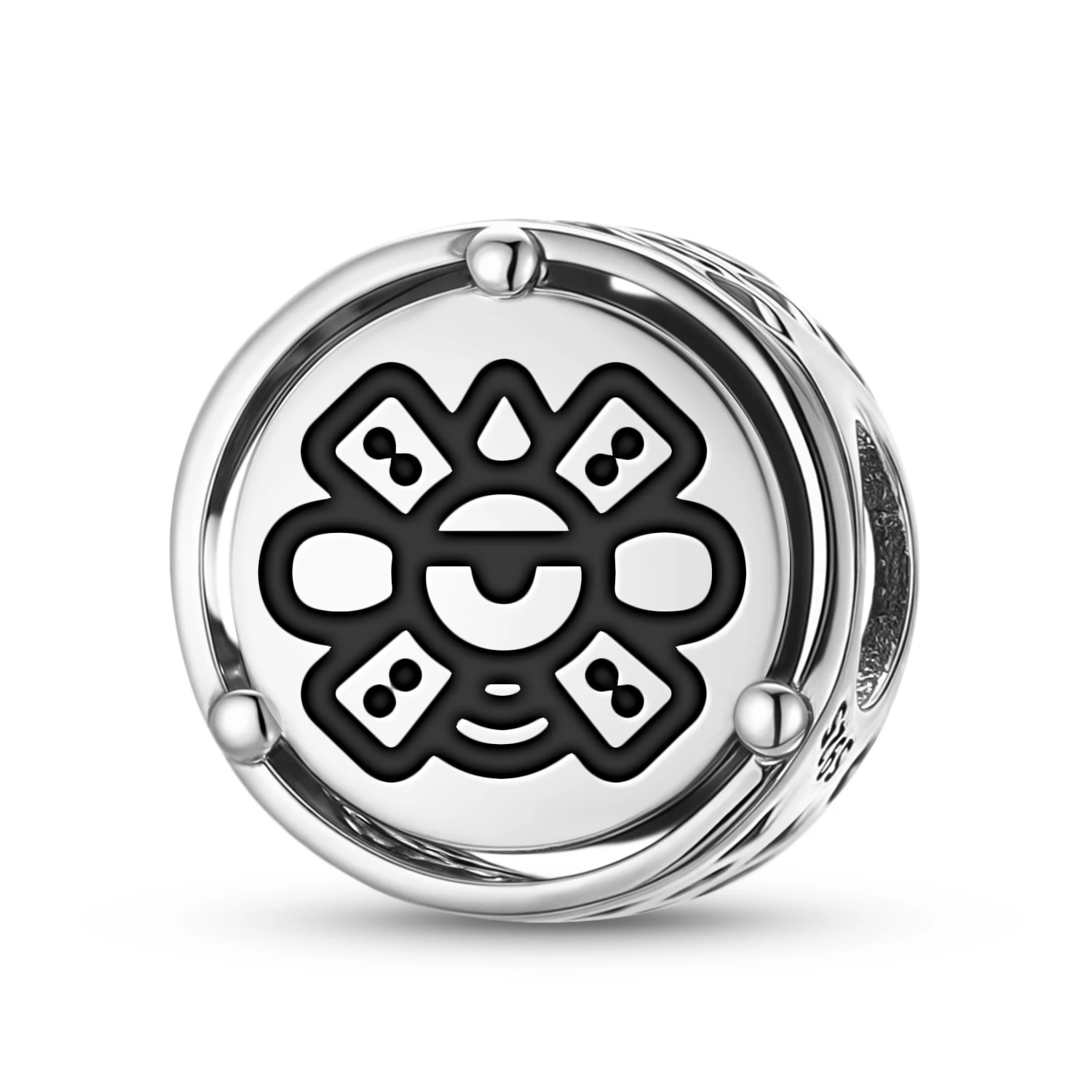 

Aztec Ollin 925 Sterling Silver Symbol Charm Fit Original Bracelet Diy Jewelry Accessories Family Bead