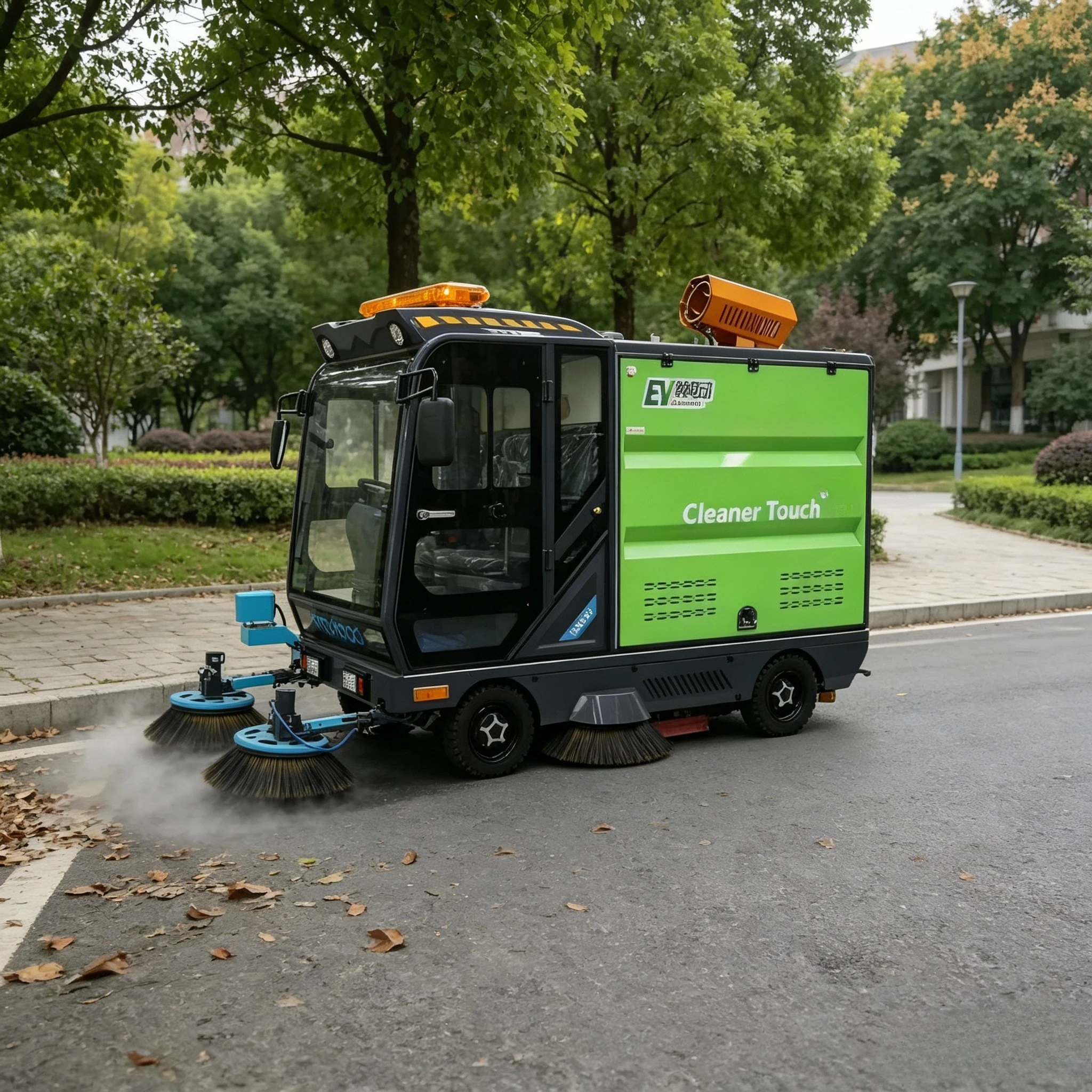 New Design Trash Floor Sweeper Truck Road Sweeper Machine Street Cleaning Machine Campus Electric Sweeper Customized