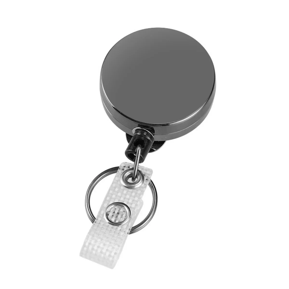Retractable Pull Key Ring Metal Shell Clip On Retractable Badge Holder Stretch Wire Keychain For Key Staff ID Name Tag Daily Use