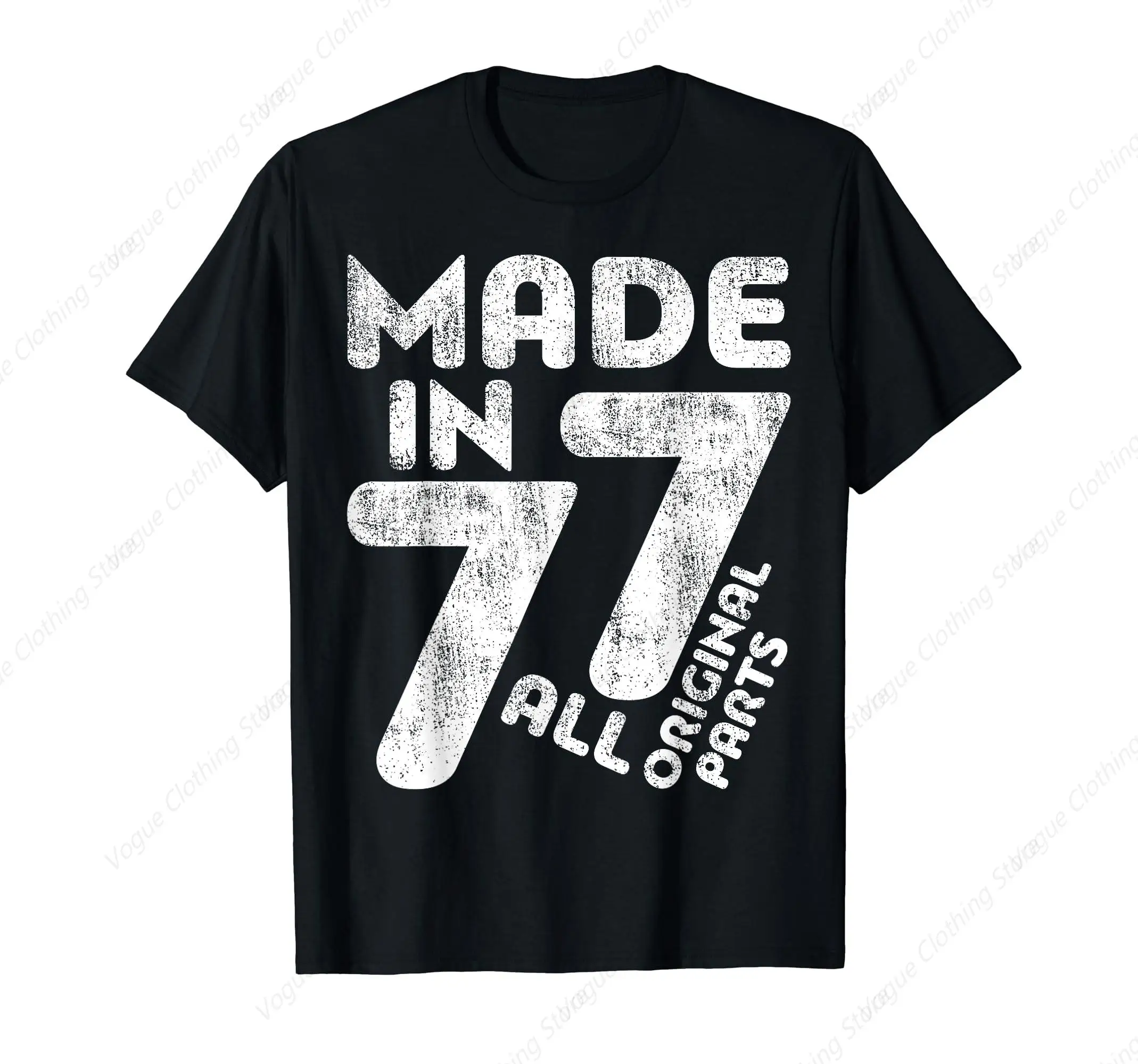 Made In 1977 T-Shirt 46th Birthday Shirt T-Shirt Short Sleeves Prevailing Soft Tops Cotton Daily Leisure Tee