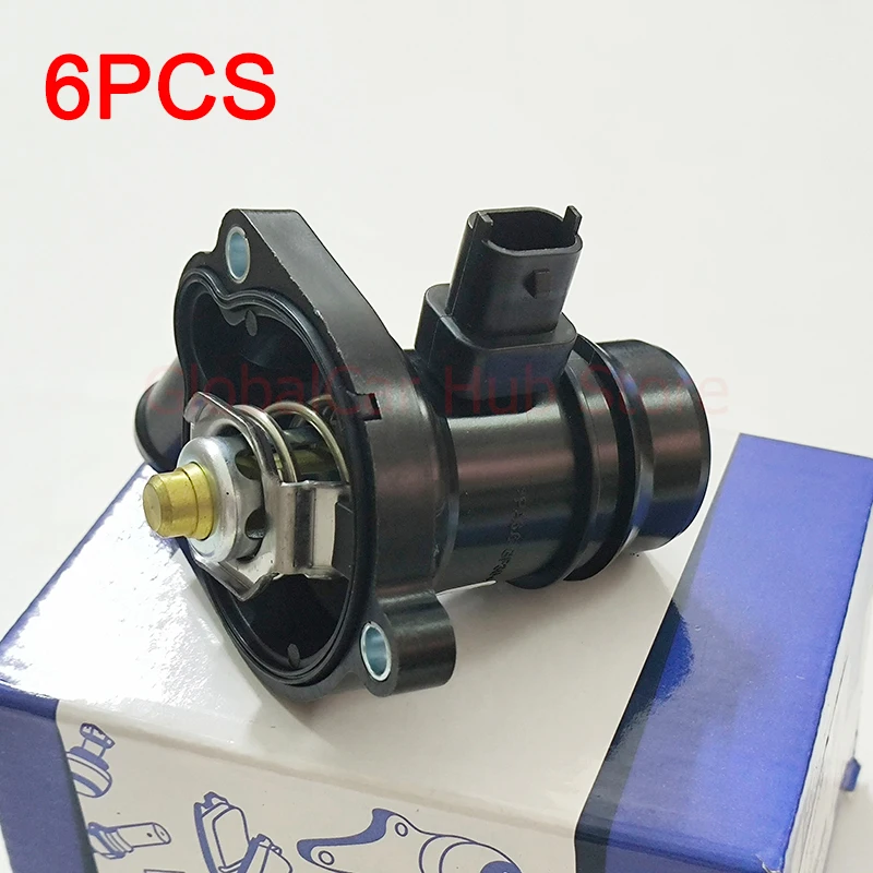 

6pcs Engine Coolant Thermostat Housing OEM 55593034 For Buick Encore Chevrolet Aveo Cruze Sonic Trax Vauxhall Opel Astra J 1.4T
