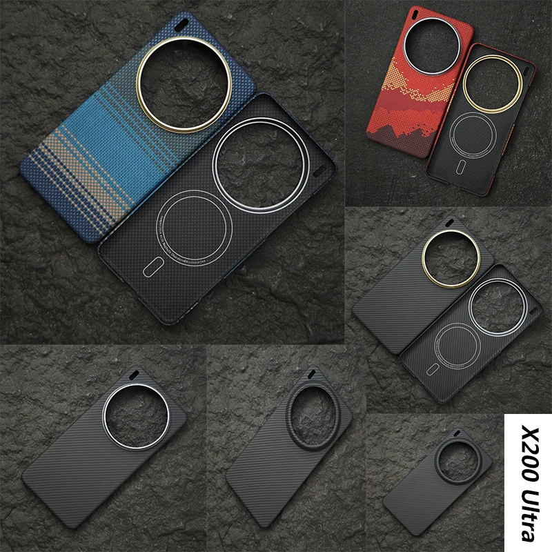 

Для Oppo Find X200 Ultra чехол из углеродного волокна, защитный чехол из арамидного волокна, аксессуары для телефонов, защитный чехол для объектива для Magsafe