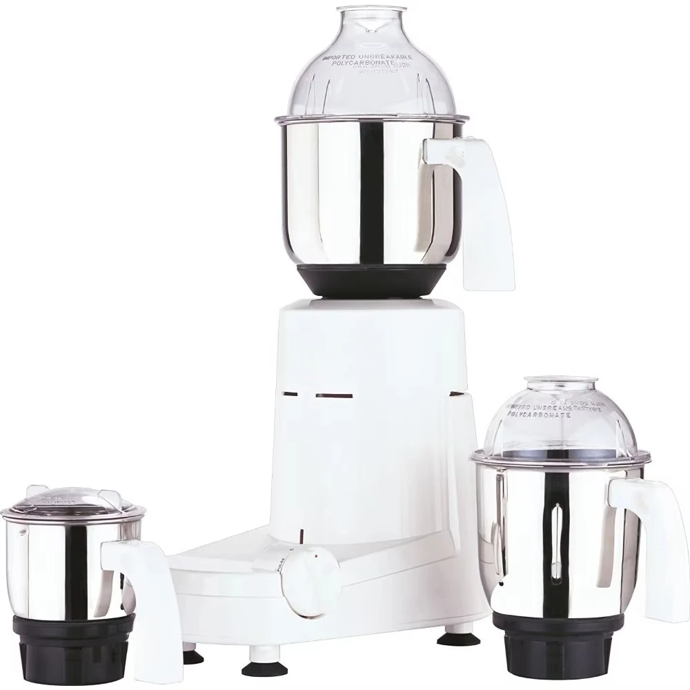 Mixer Grinder 110-Volt for use in USA/Canada, Programmable, Stainless Steel，White, 3-jar，