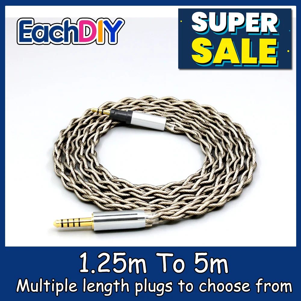 

99% Pure Silver + Graphene Plated Shield Earphone Cable For Austrian Audio Hi-X15 Hi-X65 Hi-X50 X55 Headphone LN008688