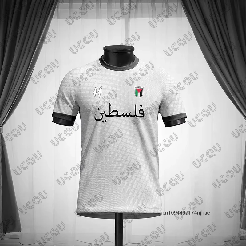 صيف جديد فلسطين لكرة القدم جيرسي تي شيرت رجالي كم قصير العلم الفلسطيني ثلاثية الأبعاد مطبوعة عادية الرياضة تيز الاطفال/الكبار بلايز #4