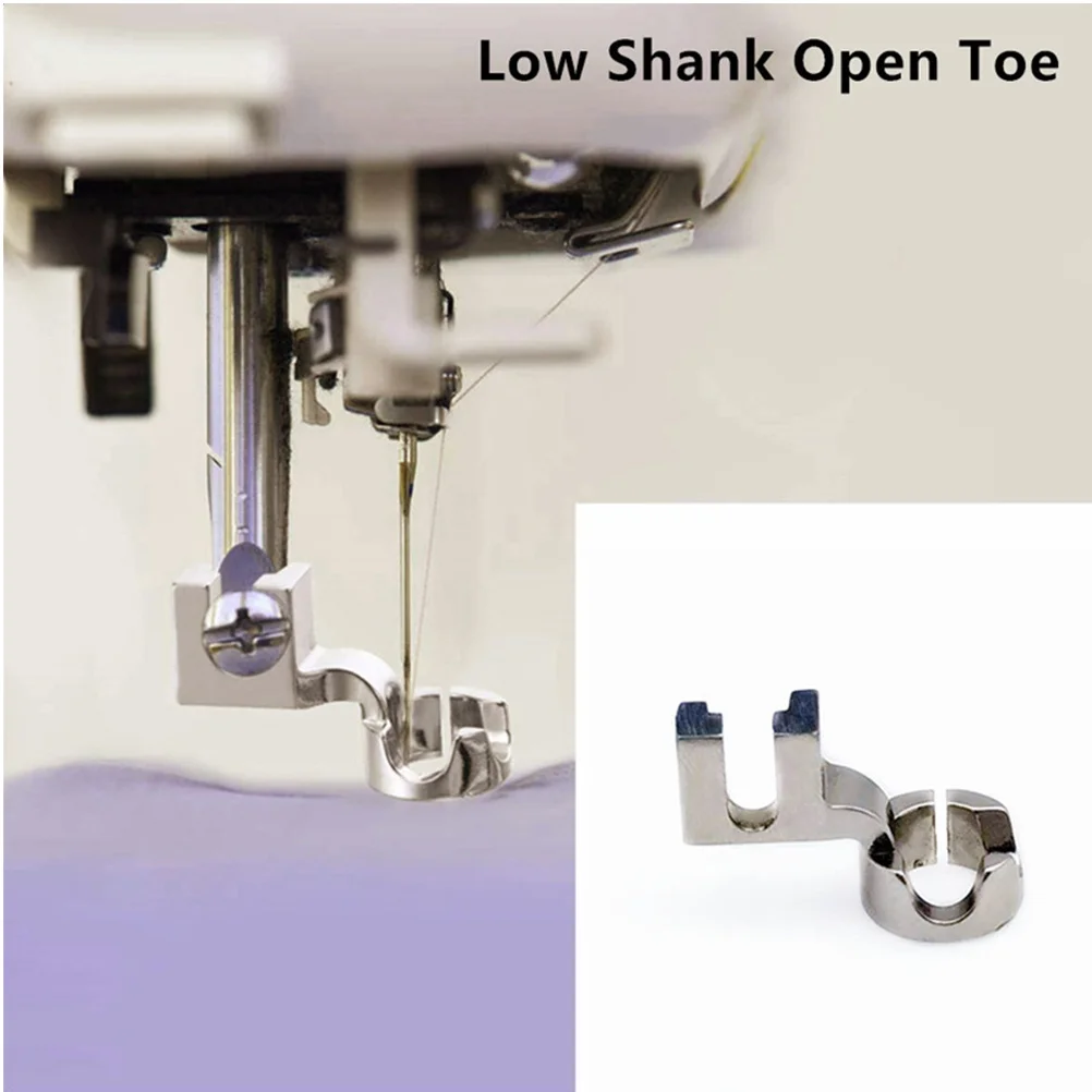 

2Pcs Sewing Machine Presser Feet Zinc Alloy Wear-Resistant Replaceable Foot Lightweight Fabric Household Convenient