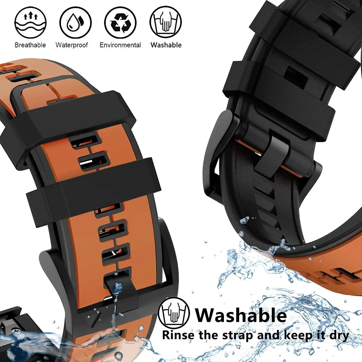 22 26mm Strap for Garmin Fenix 6X Pro/7X/5X/Descent MK1 Silicone Watchband for Fenix 7/6/Tactix7/Forerunner 955/945 Bracelet