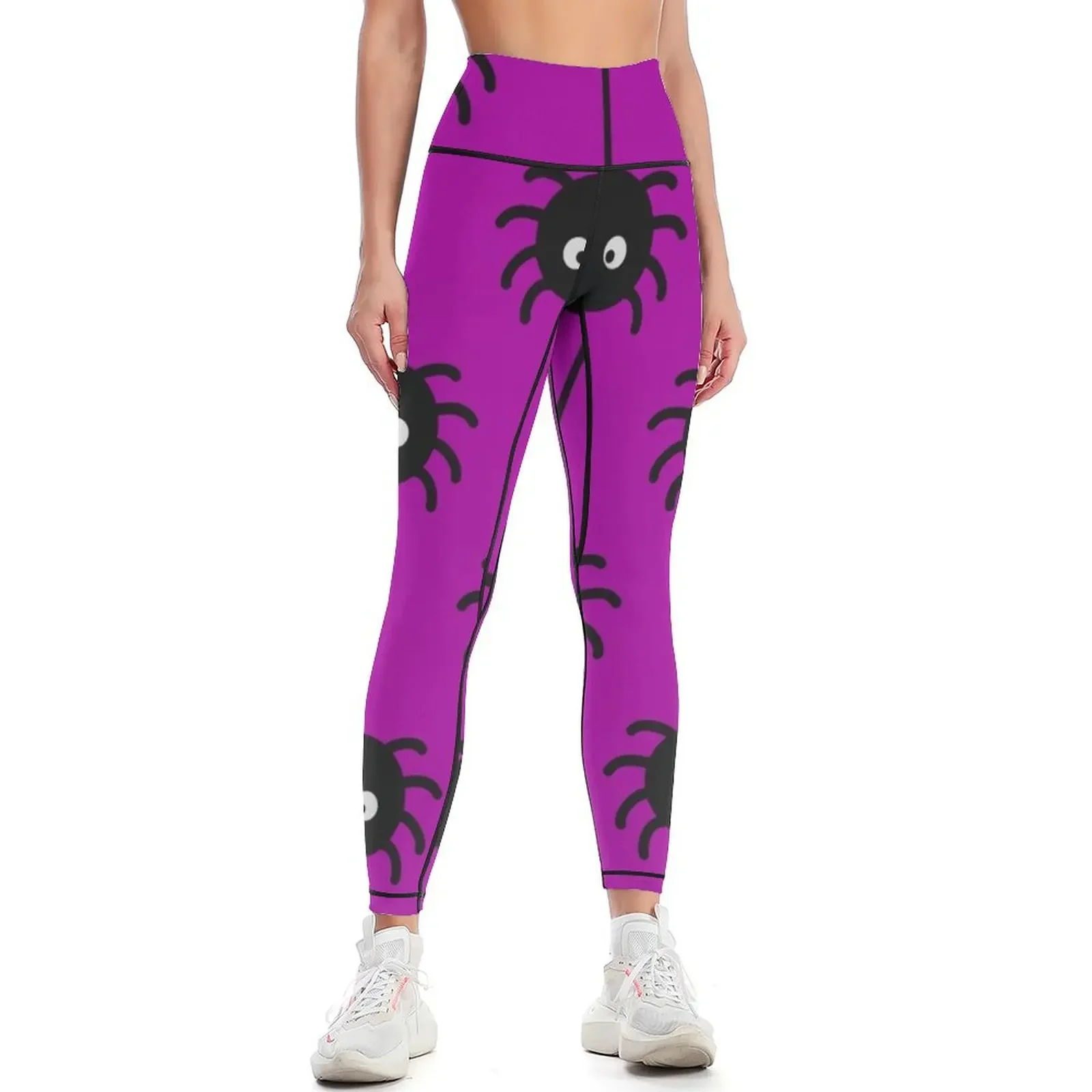 

Cute Spider Seamless Pattern Purple Leggings flared Women's pants Women's high waist for fitness Womens Leggings