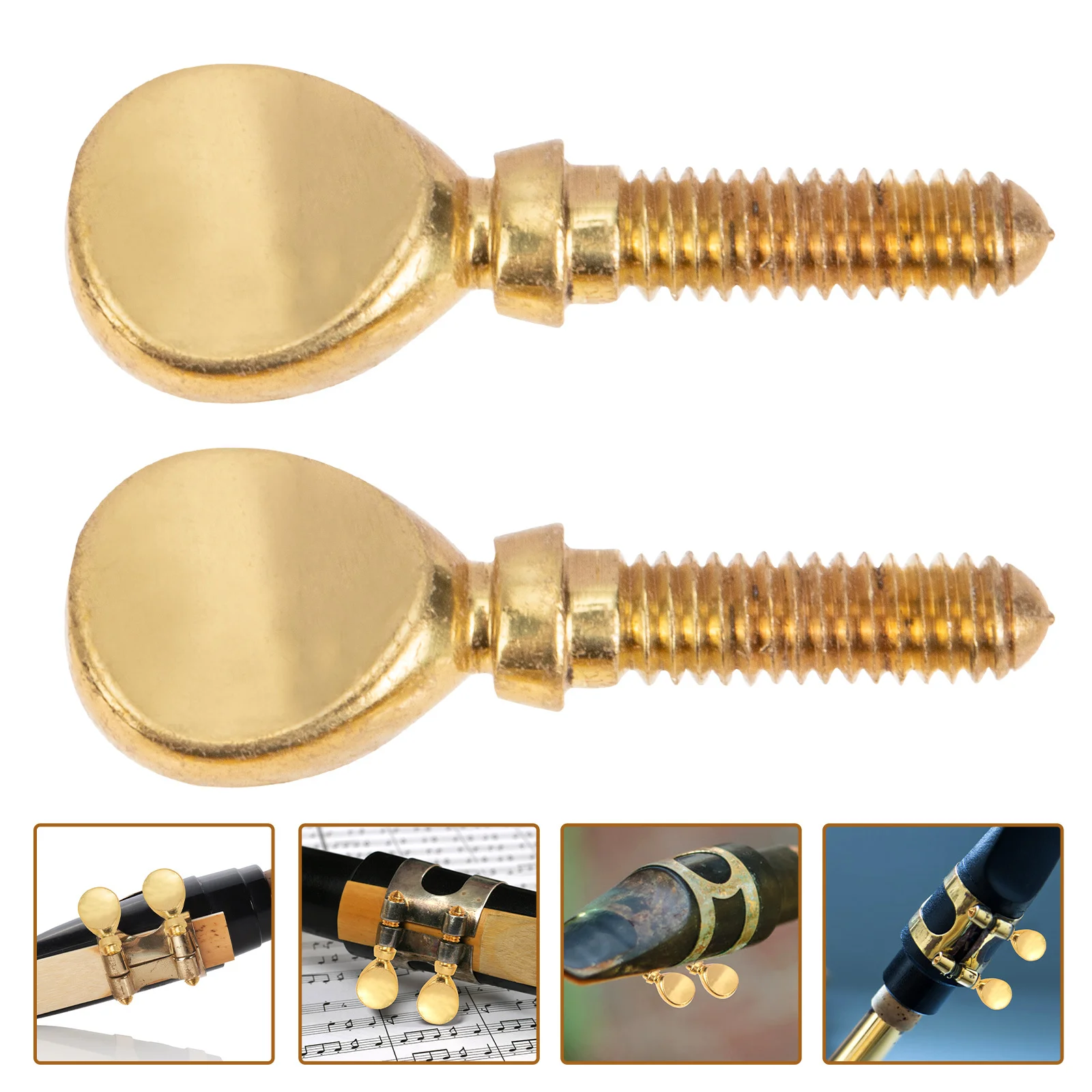 

2Pcs Flute Head Screws High Quality Copper Material Not Easy to Deform Simple Appearance Safe Installation Flute Accessories