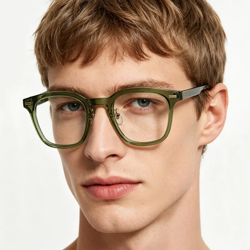 2026 Retro Glasses Frame for Men TR90 Korean Style Square Glasses for Women Acetate High Quality Light Weight Reading Glasses