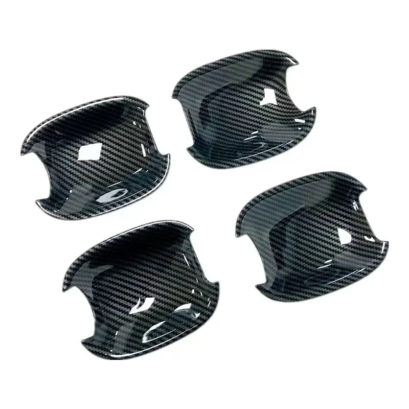 FUNDUOO for Audi A3 S3 2014-2020 Carbon Fiber Chrome Car Door Handle Cover Trim Sticker Styling Auto Accessories