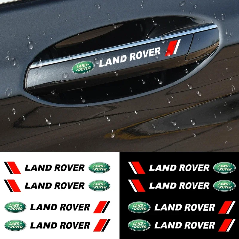 4PCS Car Styling Door Handle Decoration Stickers Decals For Land Rover Discovery 2/3/4 Sport Range Rover Sport L322 Accessories