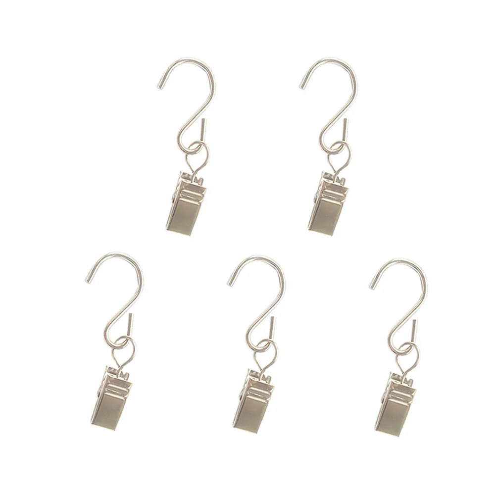 

50Pcs Curtain Clips S Hooks Metal Hanging for Party String Lights Photo Wedding Camp Decoration Curtain Hook S Hooks Hanger