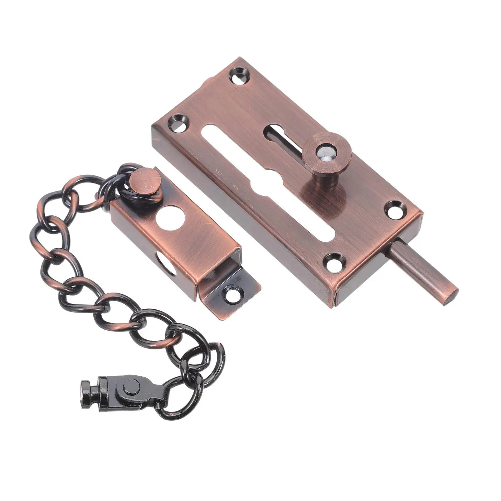 Stainless Steel Door Chain Lock Extended Reinforced Security Latch for Front Entry Bedroom Interior Privacy Protection Sliding