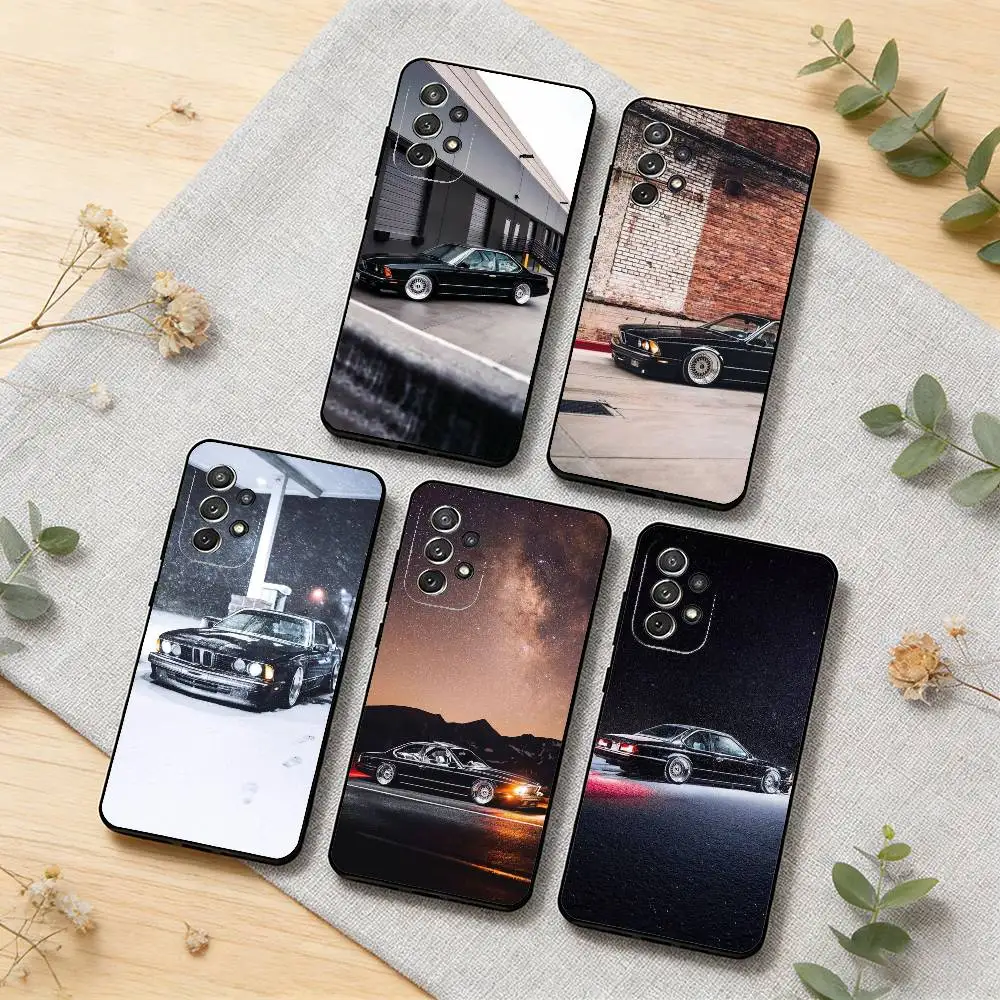 

E-E24 Power Classic car Phone Case For Samsung S25,S24,S21,S22,S23,S30,Ultra,S20,Plus,Soft Black Shell