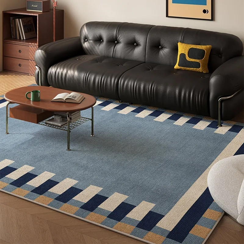 Triangle Pattern Living Room Carpet Retro Color Scheme Large Area Coffee Tables Plush Mat Vintage Advanced IG Bedroom Rug Ковер