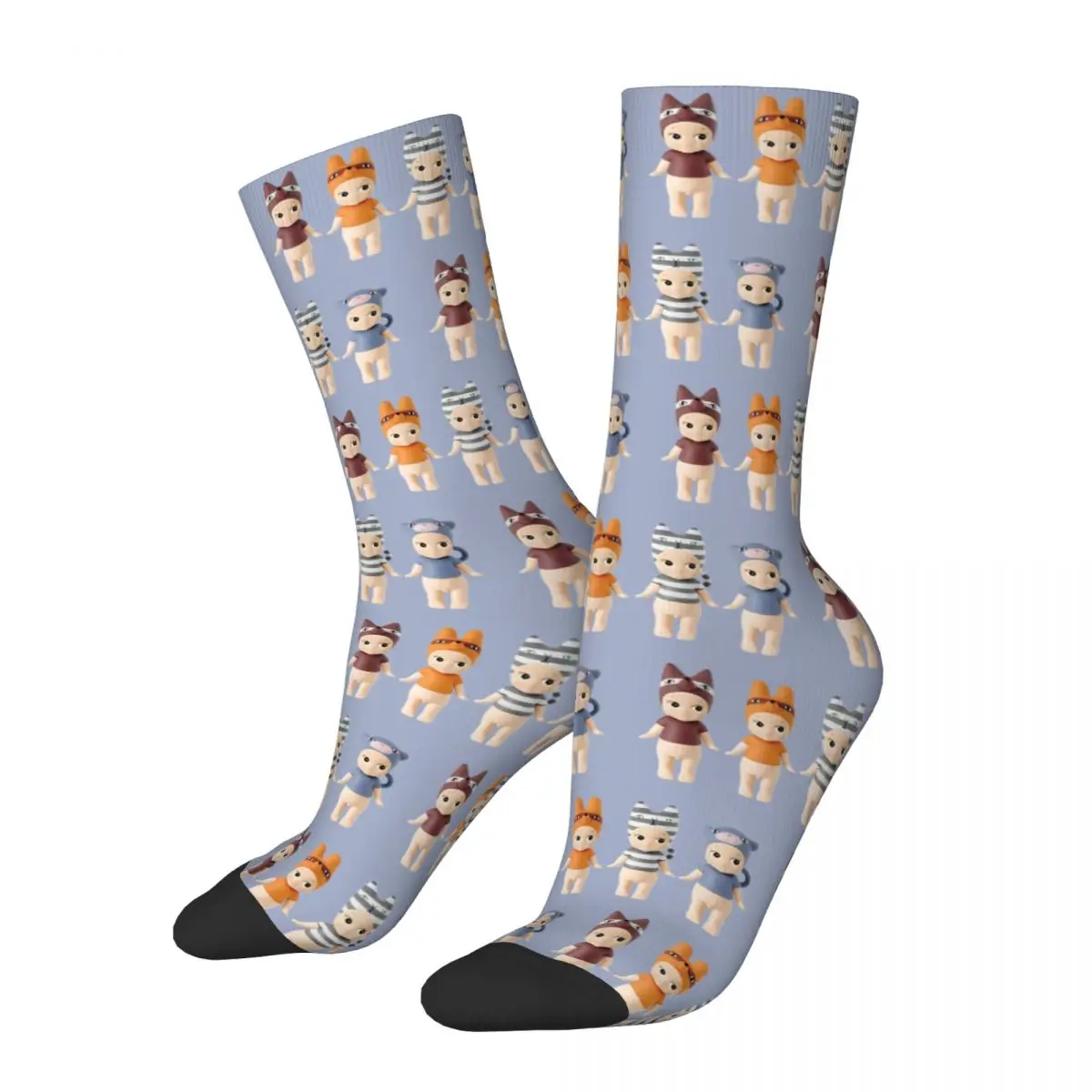 Fashion Kawaii Sonny Angel Cartoon Theme Design Warm Socks Merch All Season Warm Middle Tube Socks Sweat Absorbing