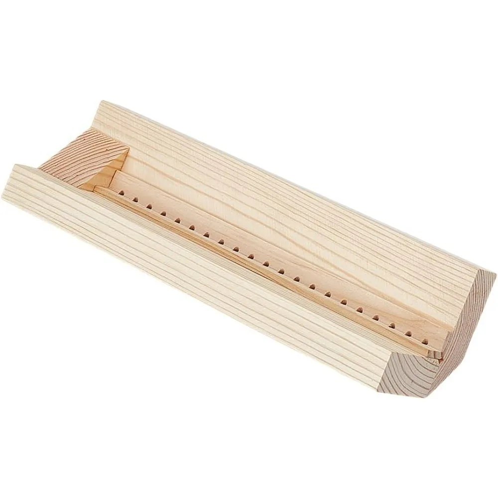 

Antique White Wood Bookbinding Punching Cradle with Piercing Guide 9.6x2.6x2.5inch Book Binding Tool for Used to making kit