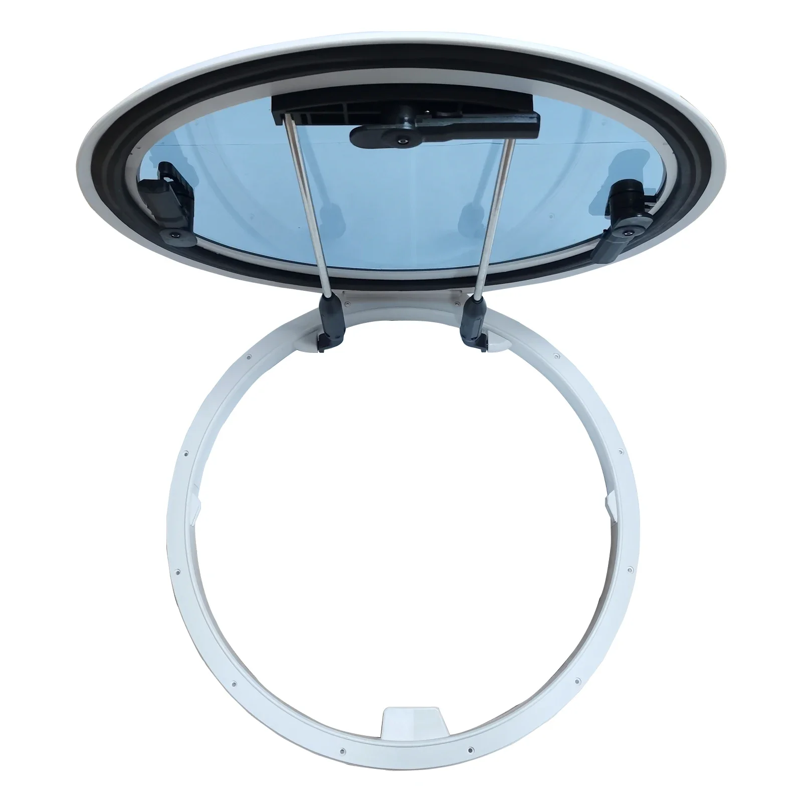 

High Quality Toughened Glass Sunblock White ABS Round Porthole Marine Accessories For Yachts