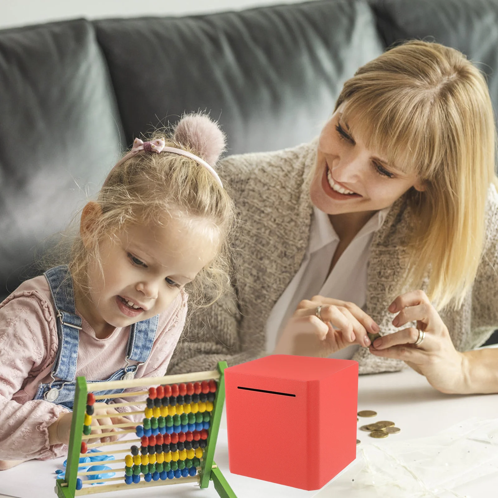 

Stainless Steel Savings Box Heavy Duty Money Bank for Cash Saving Unbreakable Piggy Bank for Home Office Retail Store Supplies