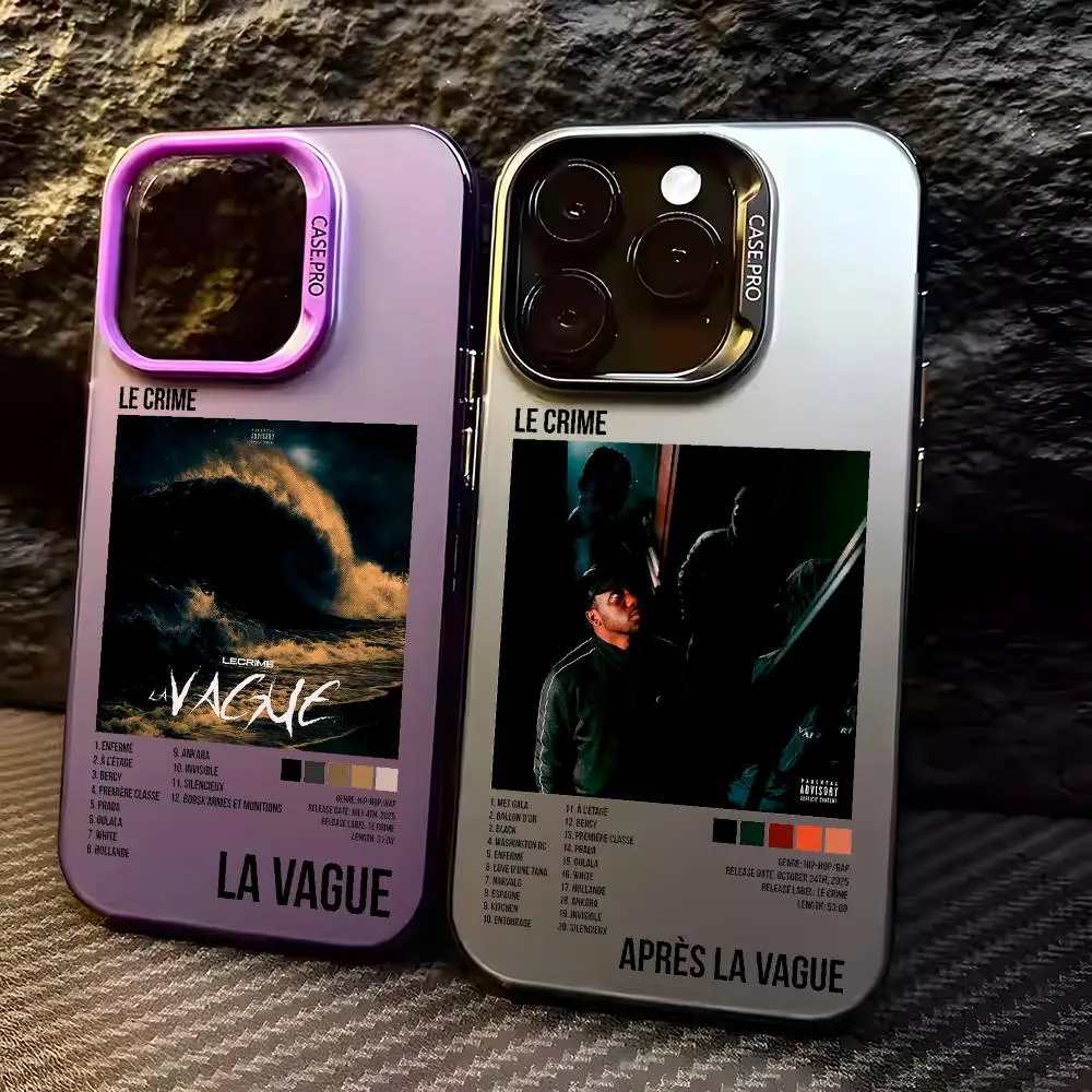 Singer L-Le Crime Phone Case For iPhone 18 17 16 15 14 13 12 11 Pro Max Designer Matte Laser Aurora Funda Phone Case