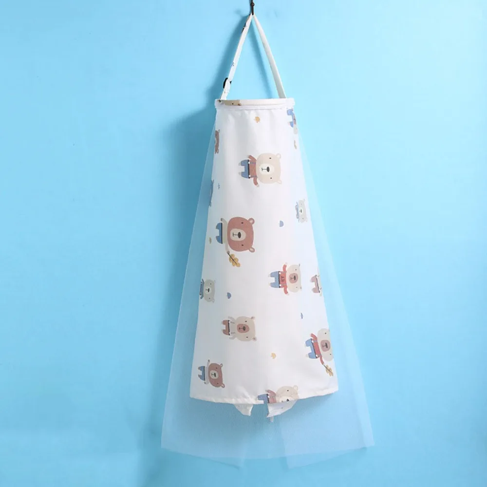 

Mesh Breastfeeding Cover Cotton Cartoon Outdoor Nursing Towel Baby Stroller Mesh Cover Adjustable Baby Stroller Blanket Mother