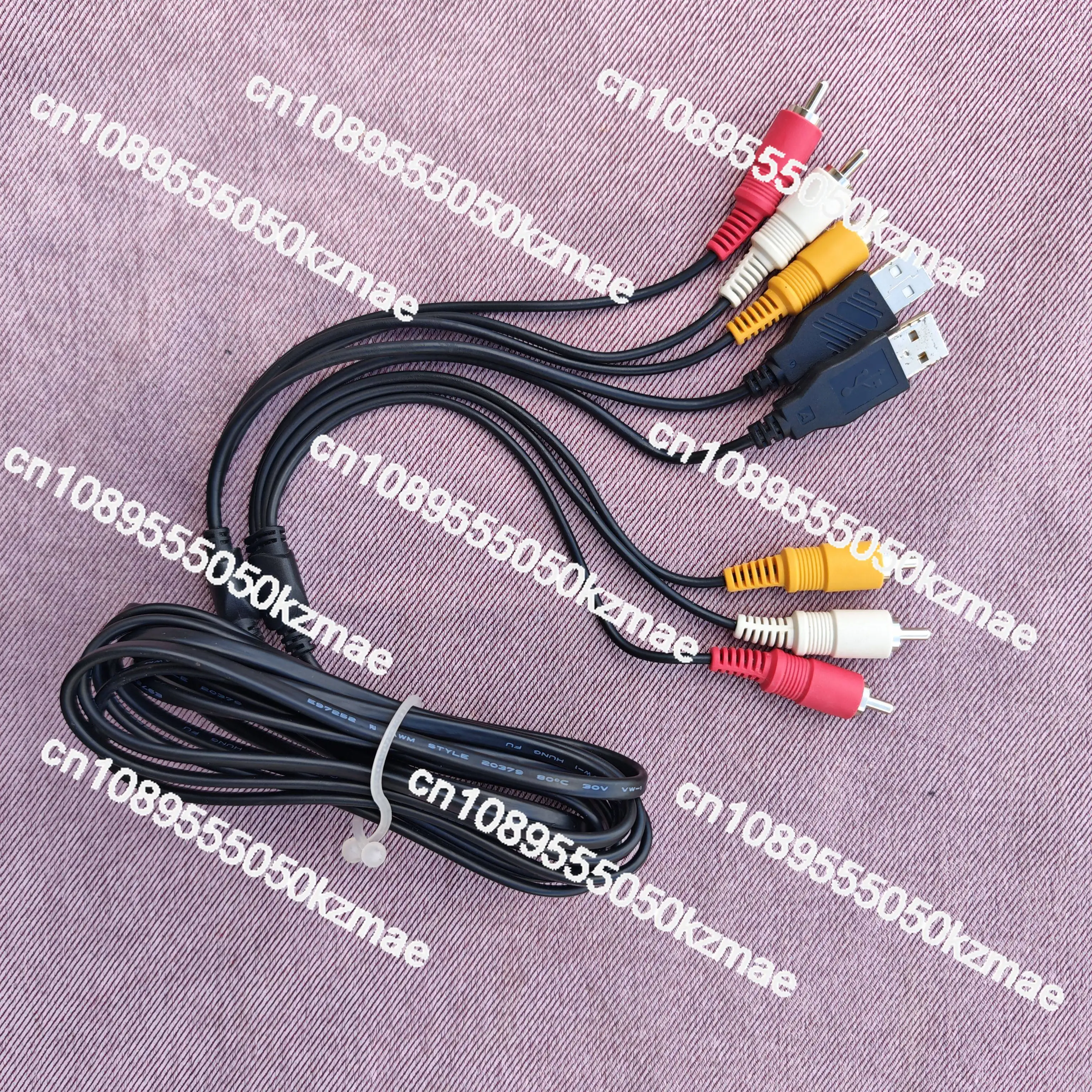 

High Shielding USB to AV Cable 3.5mm to RCA Lotus Head Audio Video Cable Car Camera Monitoring TV Audio Wire