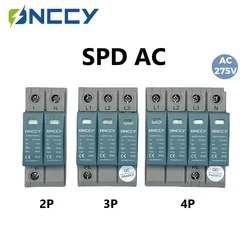 ONCCY House Surge Protective Device, Whole Home Surge Protector, House SPD Arrester 2P 4P AC 220V 230V 275V 35mm Din Rail 40kA