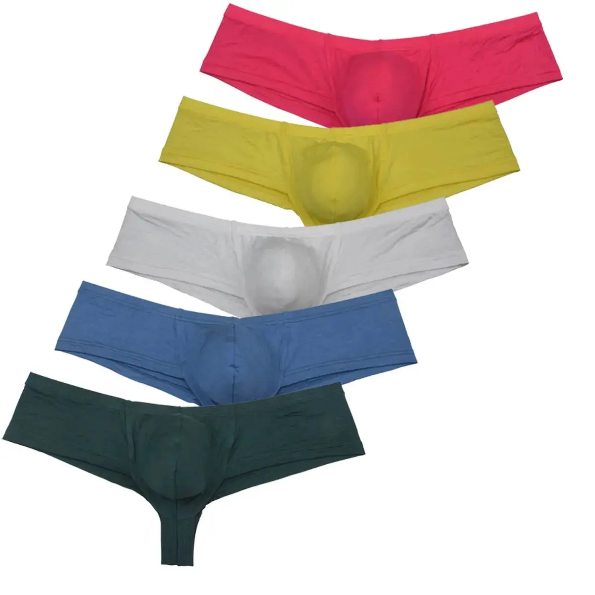 

2pcs Men's Bikini Briefs Solid Boxershorts Underwear Male Thongs Hipster Enhancing Pouch Slip Low Waist Micro Trunks Ultrathin