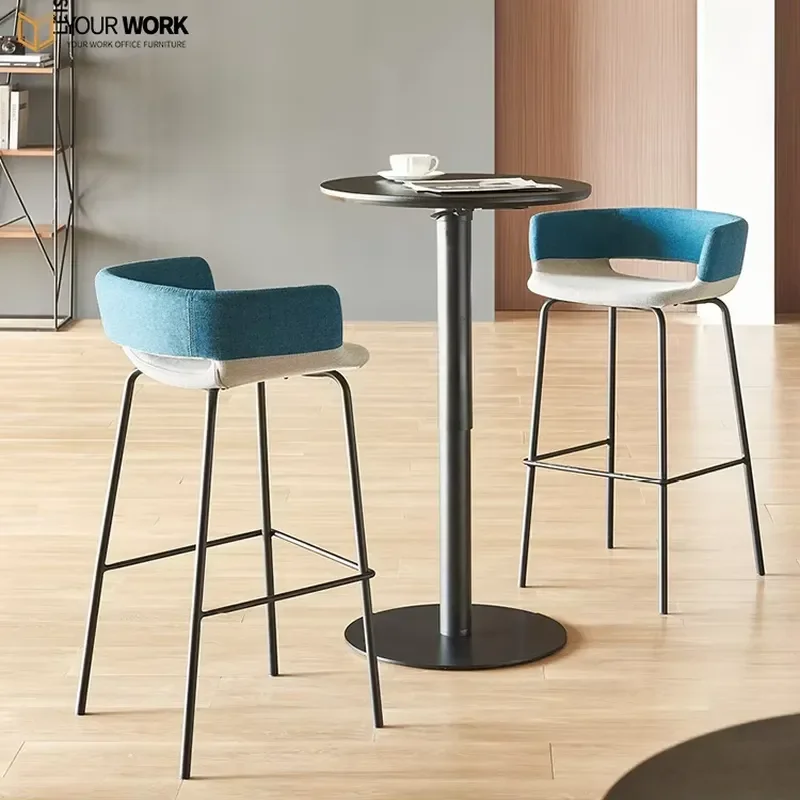 Luxury Custom Solid Metal Frame High Chair for Home Furniture Restaurant Bedroom Hotel Kitchen Decor Modern Design Style