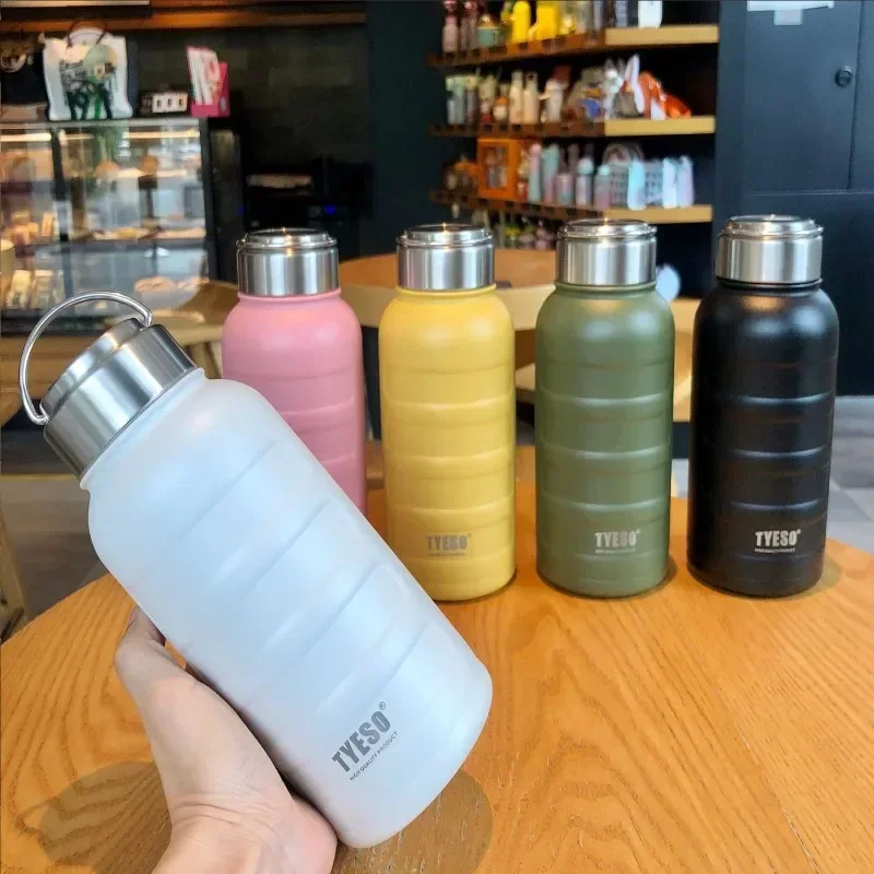 

Tyeso Thermos Water Bottle 1000ml 750ml 360ml Double Stainless Steel Vacuum Flask Mug Portable Outdoor Fitness Sports Drinks Cup