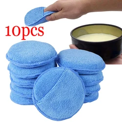 Car Polishing Waxing Sponges Pad 5 Inch 125mm Microfiber Round Motorcycle Auto Wax Applicator Polish Foam Sponges Cleaning Tools