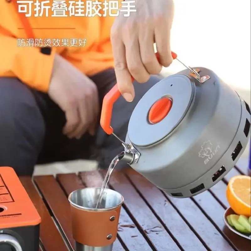 

Alloy 1.1L 1.6L Kettle Water Camping Save Energy Heat Collect Tea Coffee Kettle