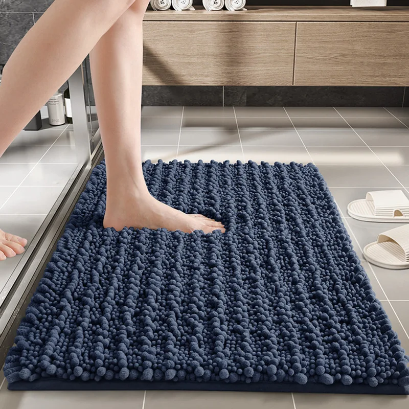 50*80cm Thickened Chenille Floor Mat  Bathroom Anti Slip Bath Mat with Super Water Absorbent Quick Dry Microfiber Shower Mats