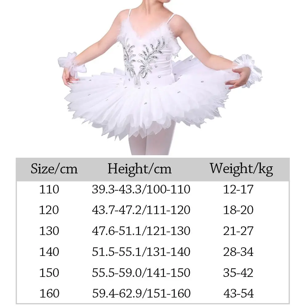 Abito da balletto per bambini con paillettes alla moda, moderno tutù di balletto gonfio, abito da festa, abiti da spettacolo per bambini