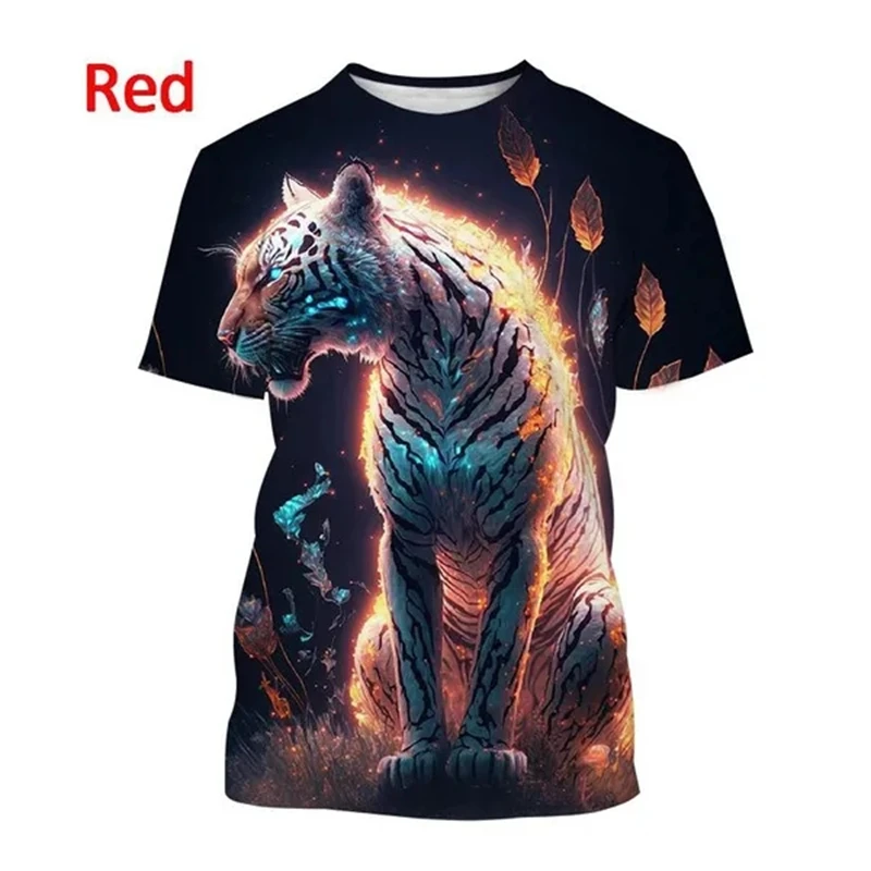 Tiger 3D T Shirt Men Women Children Summer Fashion Short Sleeve Printed Animal T-Shirt Cool Tops Tees Boy Girl Kids Top Clothing