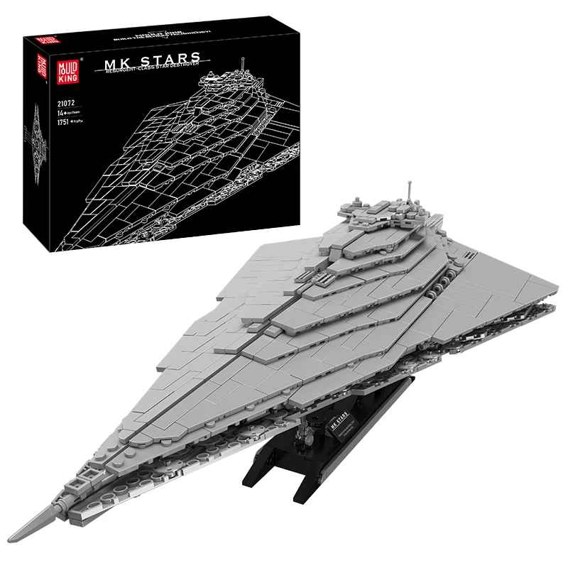 Mould King 21072 Star Plan Building Block The MOC Resurgent Starship Model Toys Kids Christmas Gift