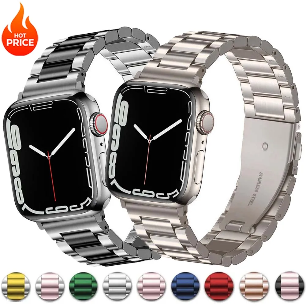 Stainless Steel Strap for Apple Watch 11 Band 46mm 40/44mm 42mm 41m/45mm Metal Bracelet IWatch Series 10 9 8 7 SE3 Ultra3/2 49mm
