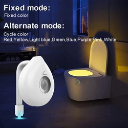 8 Colors Smart PIR Motion Sensor Toilet Seat Night Light Waterproof Backlight For Toilet Bowl LED Luminaria Lamp WC Toilet Light