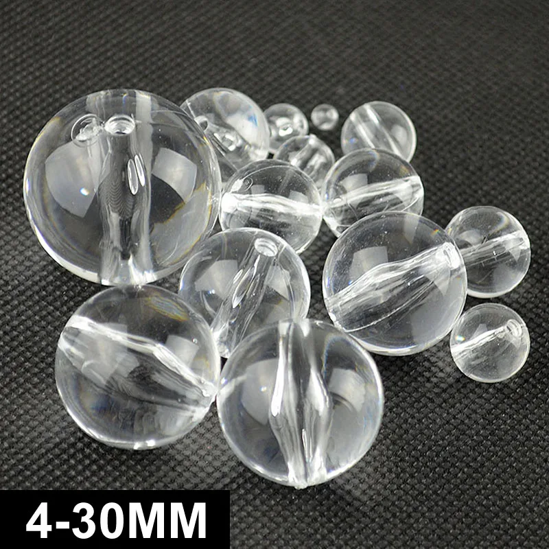 Hot Selling Acrylic Transparent Perforated Circular Beads With Diameter 40-30MM Are Suitable For Curtains And Bags Accessories