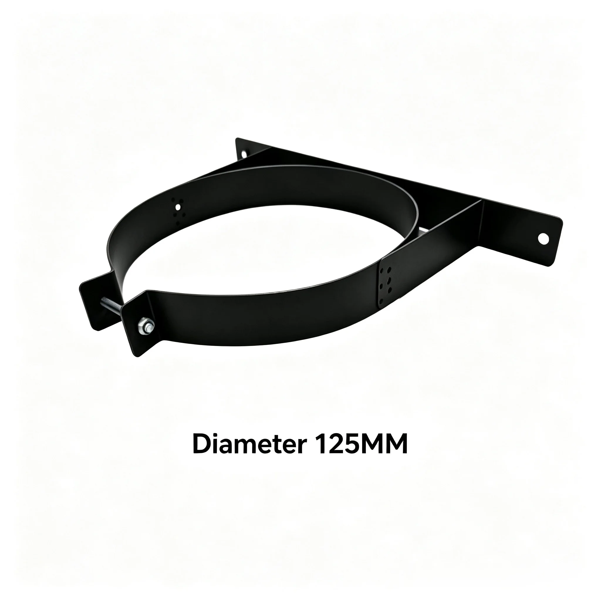 201 Stainless Steel Wall Mount Clamp for Chimney Pipe Flue Vent Duct Black Bracket Diameter 100/125/150/160/180/200/220MM