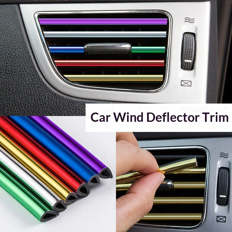 Car Air Conditioning Outlet Decorative Interior Supplies Color Strip Clasp Strip Bright Strip Electroplating Modification