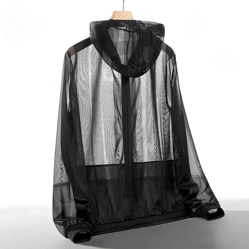 Men's Ice Silk Sun Protection Clothing UPF50+ Lightweight Breathable Hooded Quick Dry Jacket Outdoor Anti-ultraviolet Skin Coat - view 5
